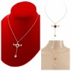 @3124 Złoty łańcuszek Austrian Crystal 40+5 naszyjnik pozłacany 14K Xuping serce skrzydła